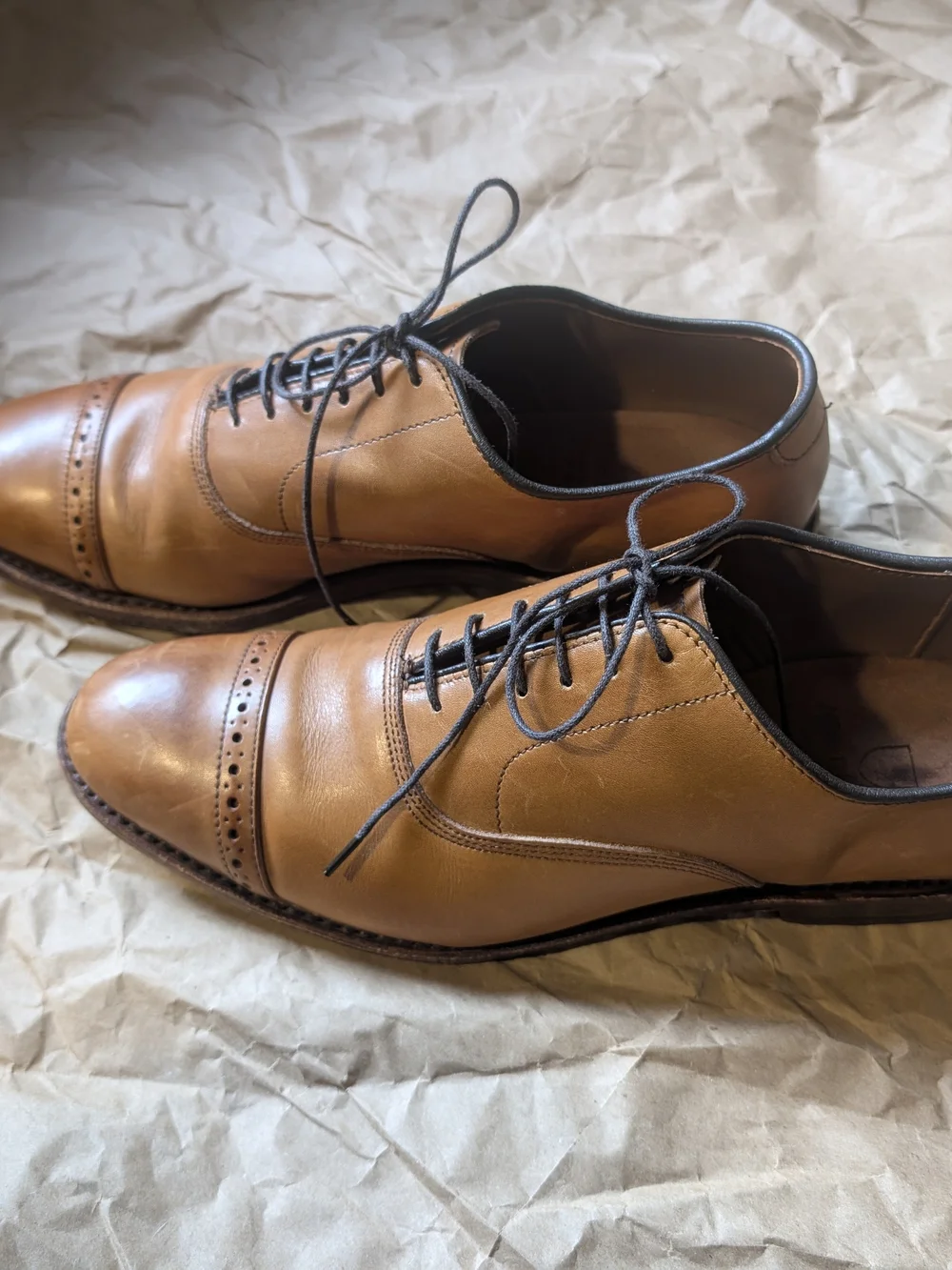 Allen Edmonds Fifth Avenue Cap-Toe Oxford Dress Shoes - Coffee